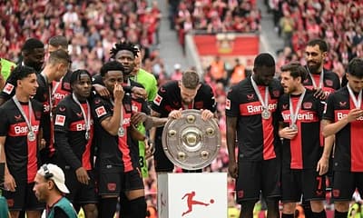 They will play Atalanta in the Europa League final in Dublin on Wednesday, followed by the German Cup final against second-tier Kaiserslautern three days later. In a party atmosphere, Leverkusen were seldom disturbed by Augsburg, with Victor Boniface opening the score after 12 minutes, finishing Amine Adli's ball from inside the penalty area.